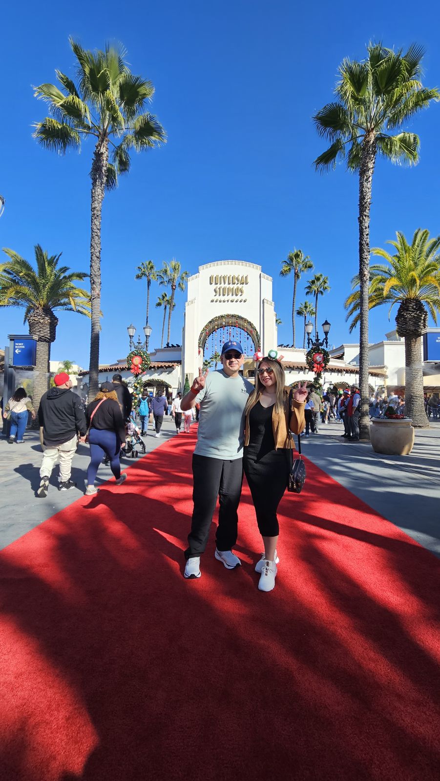 Gina y Gabriel en Universal Studios Hollywood